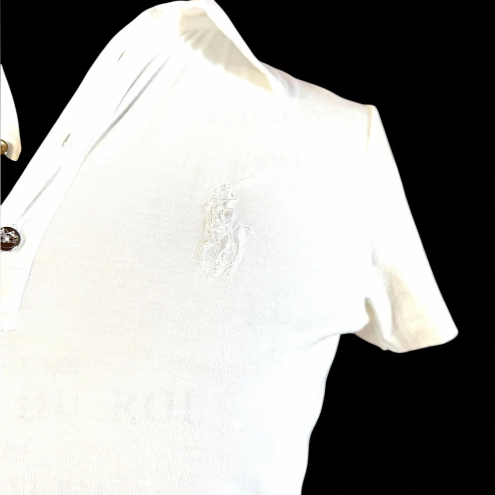 Ralph Lauren Golf ‘TAILORED GOLF FIT’ White Polo Shirt Sz S Retail $168 - Picture 5 of 7
